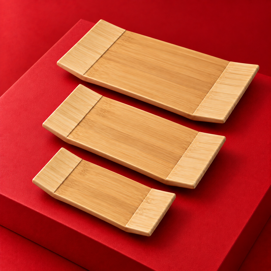 Vassoio da Sushi in Legno Curvo