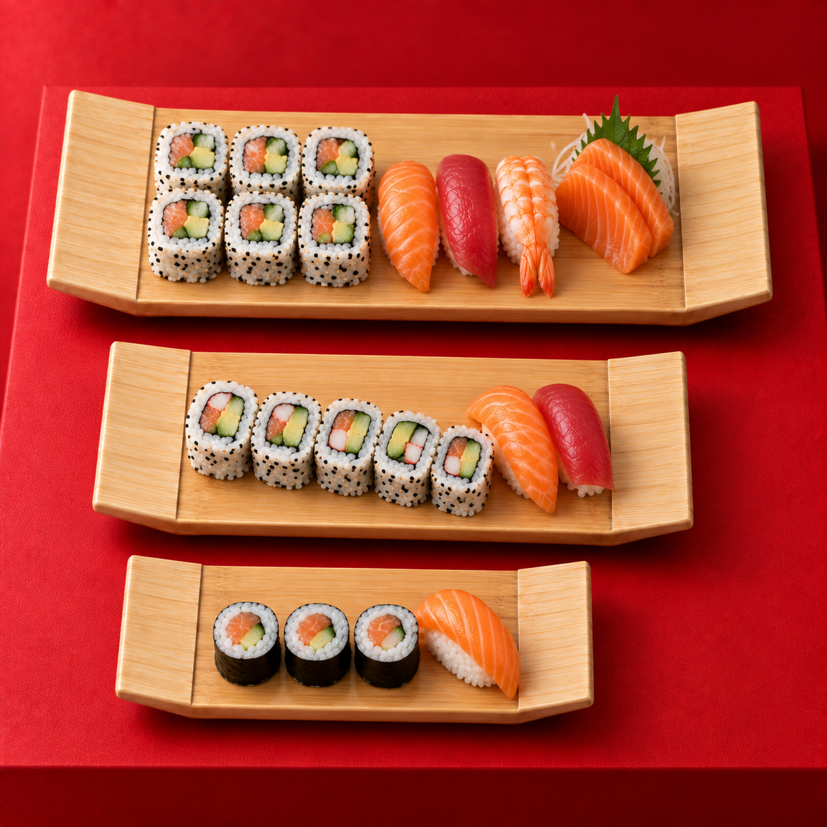 Vassoio da Sushi in Legno Curvo