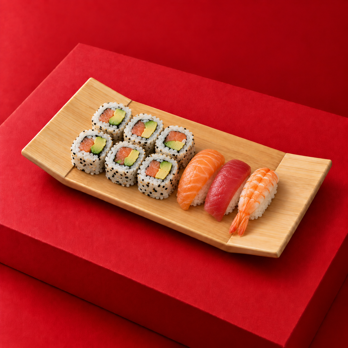 Vassoio da Sushi in Legno Curvo