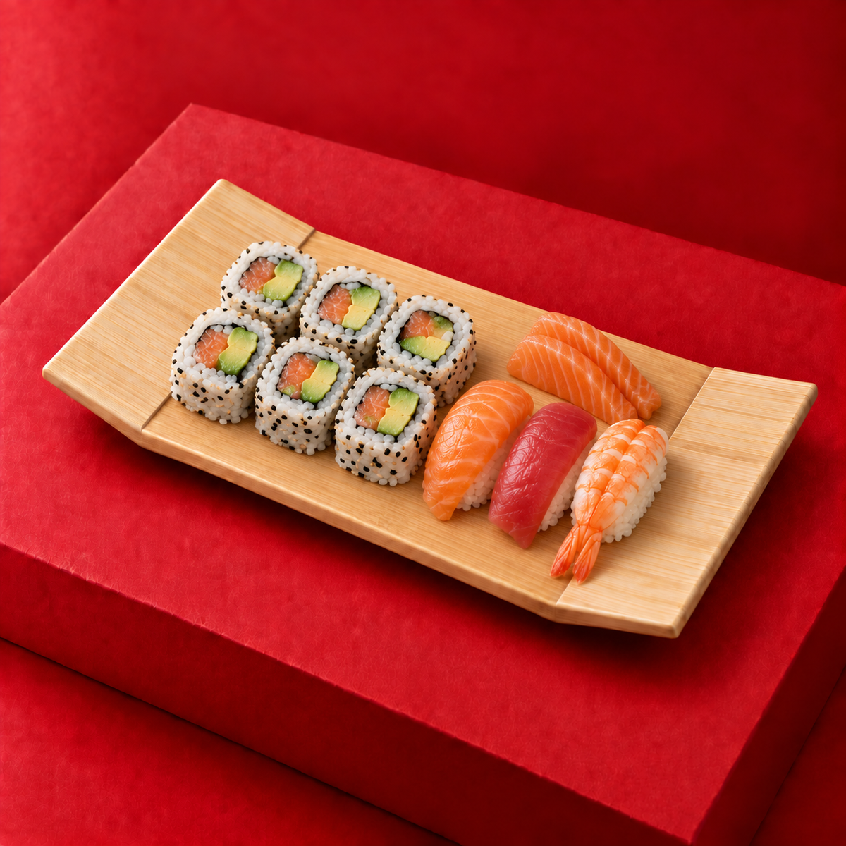 Vassoio da Sushi in Legno Curvo