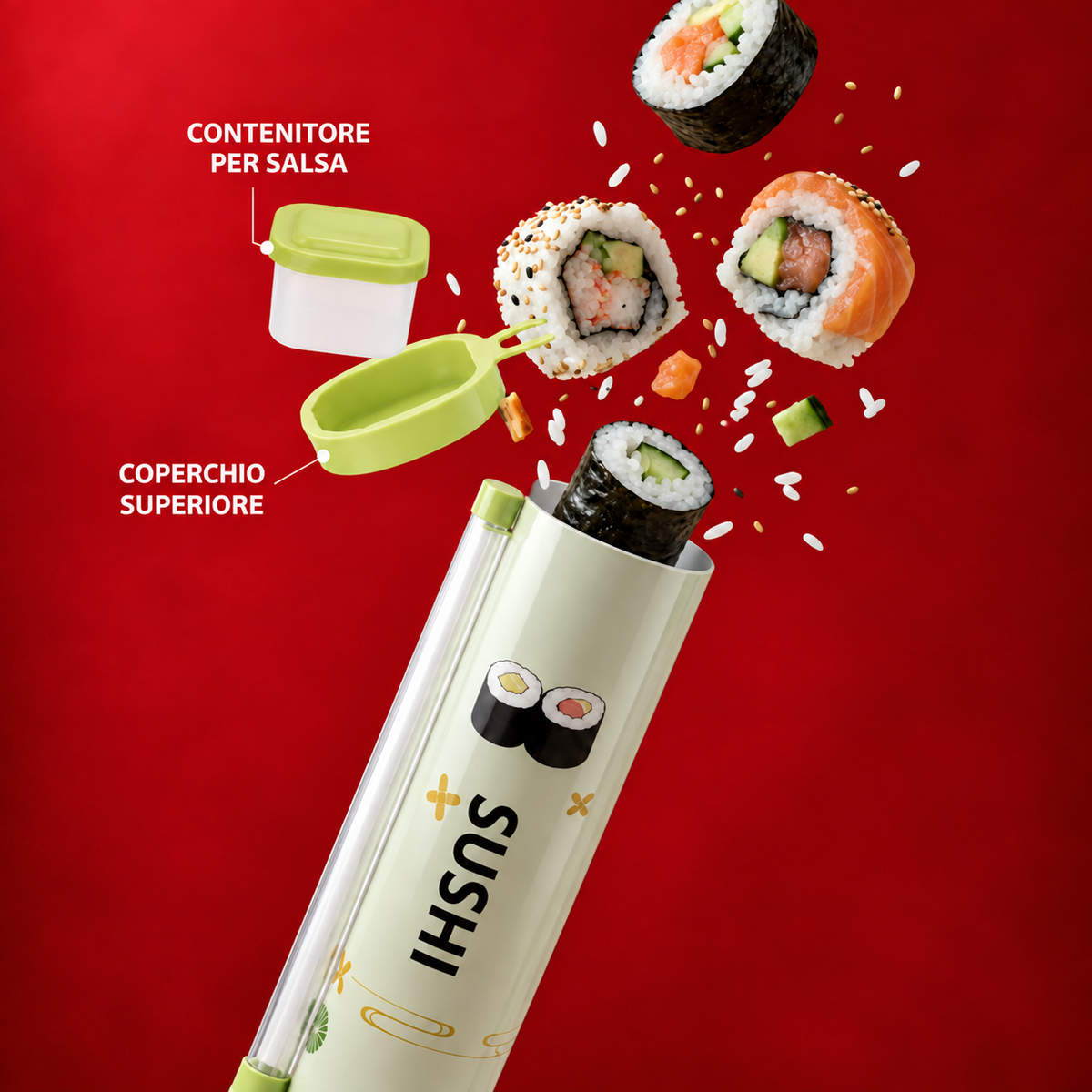 Sushi Push Pop con Porta Salsa