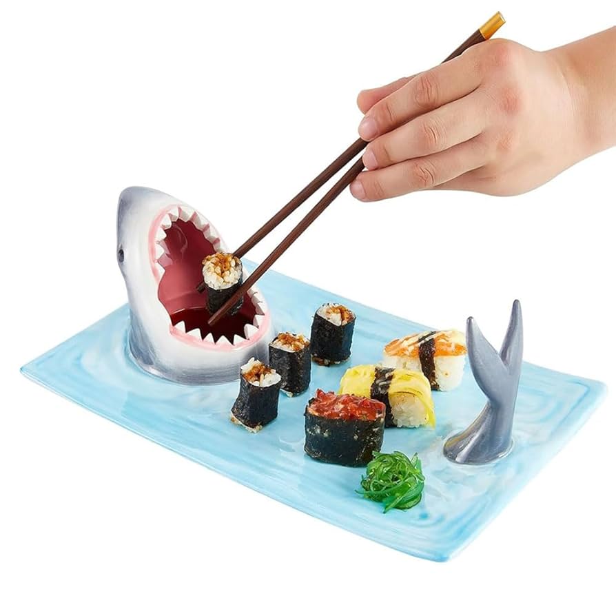 Piatto Squalo In Ceramica