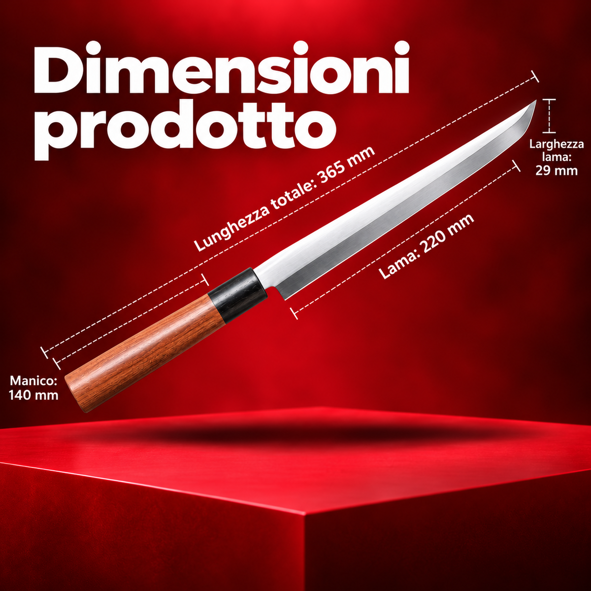 Coltello Yanagiba Giapponese per Sashimi