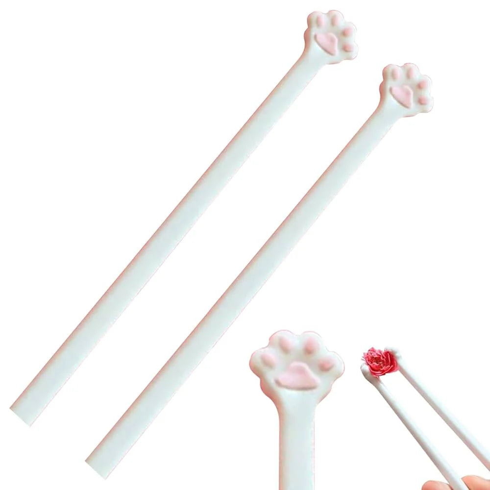 2 Coppie Bacchette Zampette di Gatto