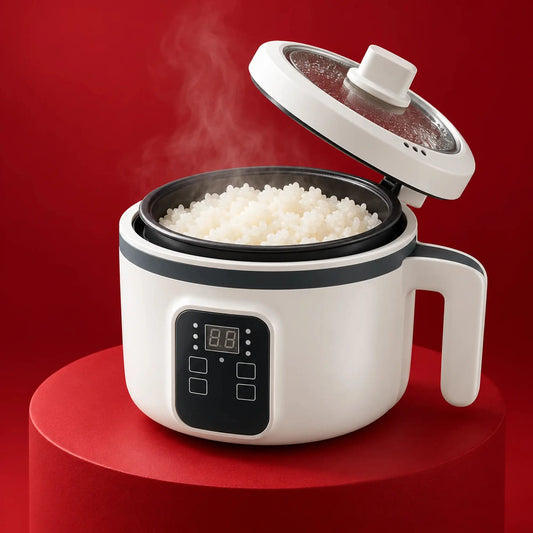 Cuociriso aperto con riso per sushi