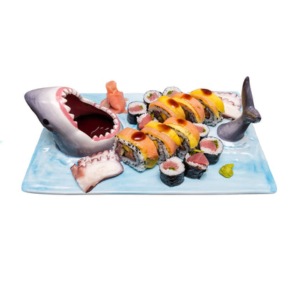 Piatto Squalo In Ceramica