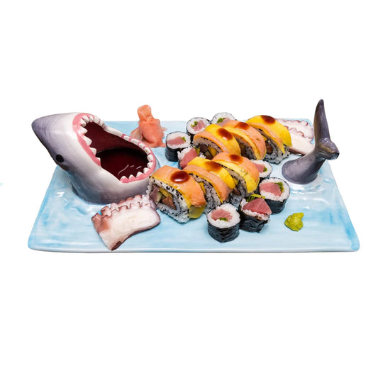 Piatto Squalo In Ceramica